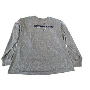 Reebok Baltimore Ravens Equipment Gray Long Sleeve T-shirt size large